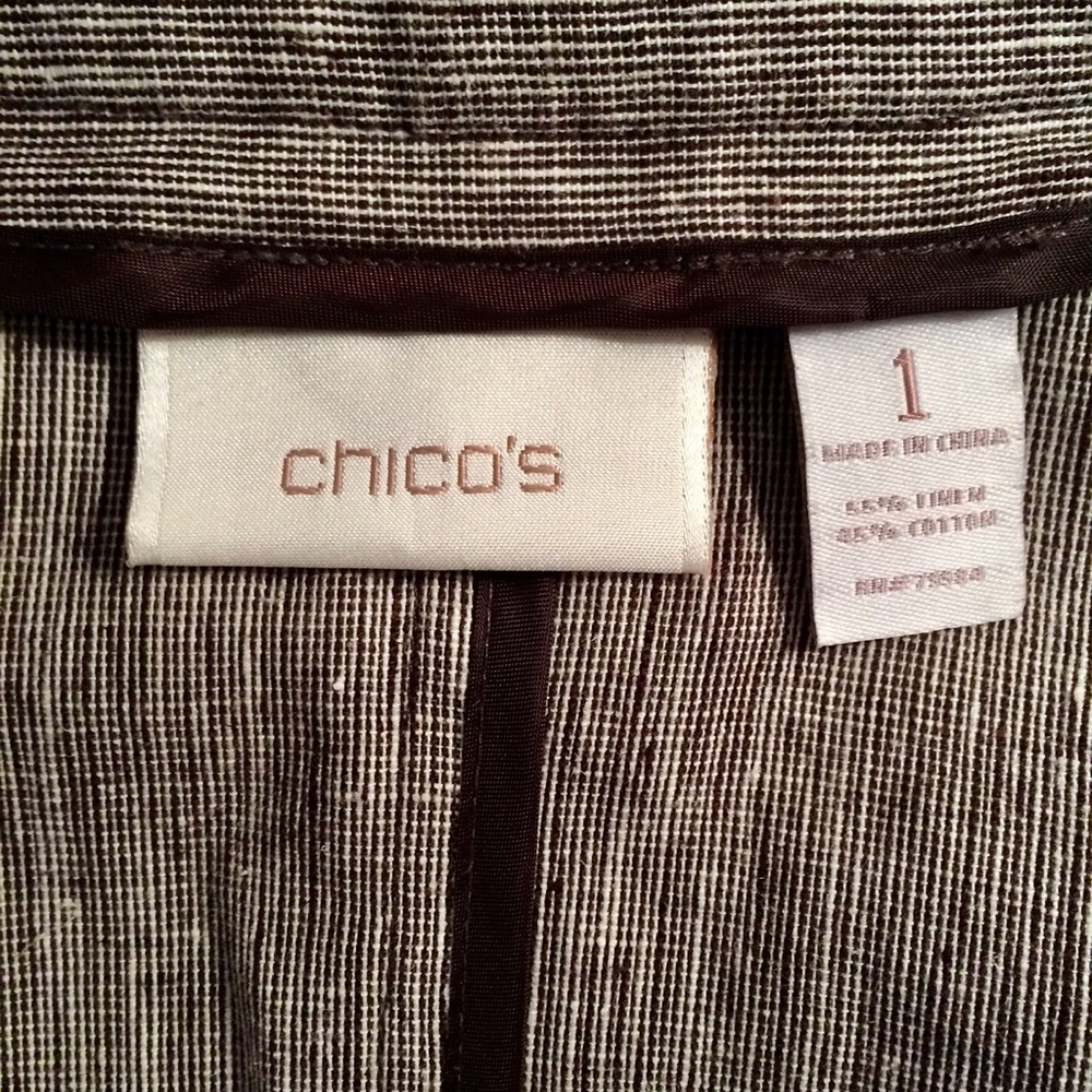 Chico's Pleated Linen Jacket - Picture 6 of 8